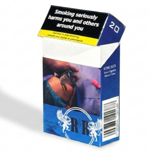 Cigarette Packs with Tear-Off Element Boxes